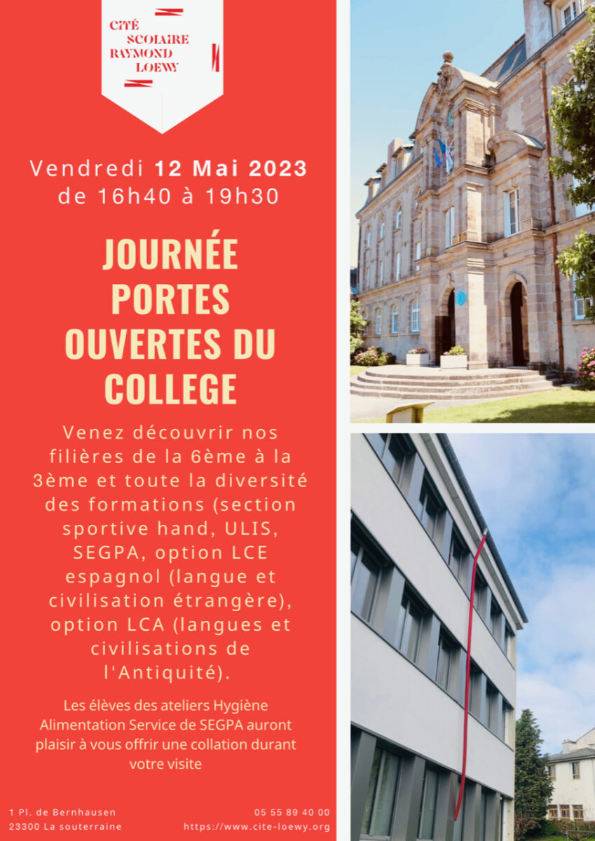 Journée Portes Ouvertes Collège 2023